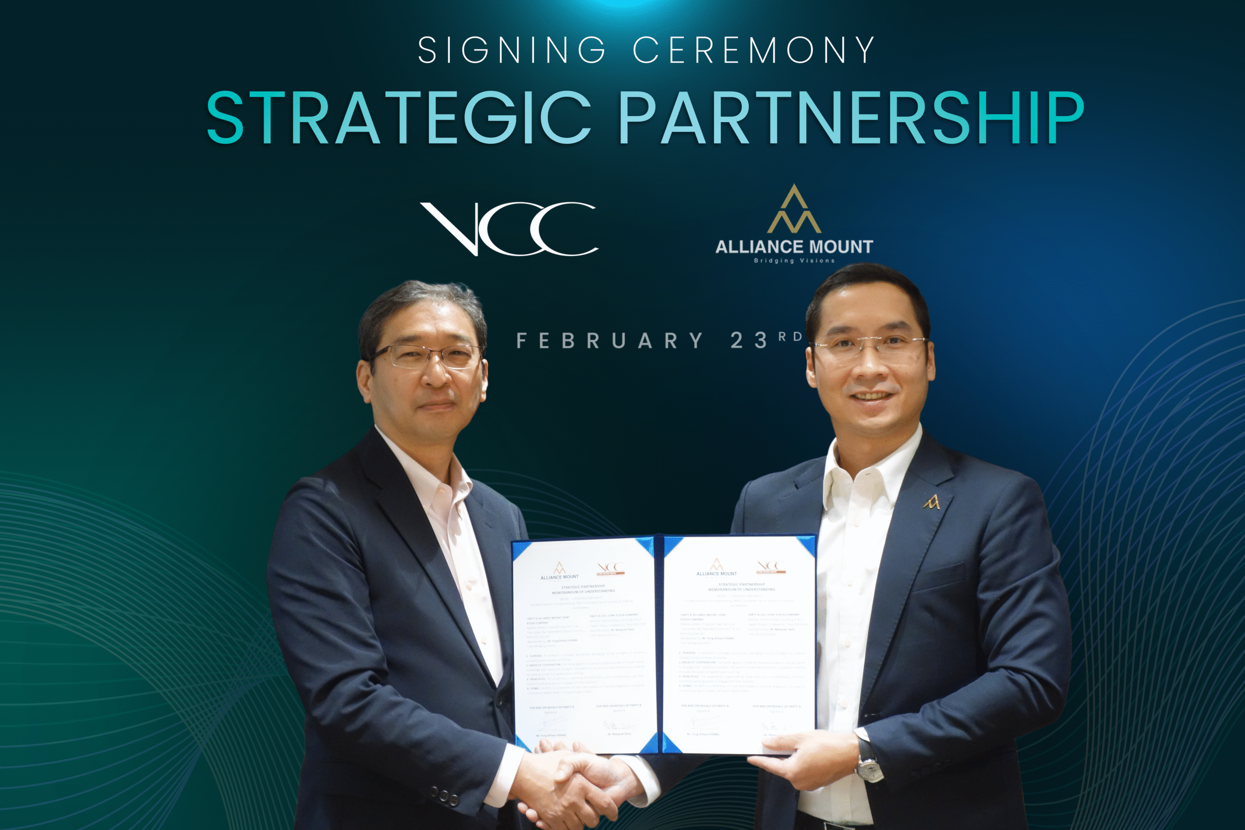 Official signing by Mr. Tung (Ethan) Hoang and Mr. Masayuki Saito